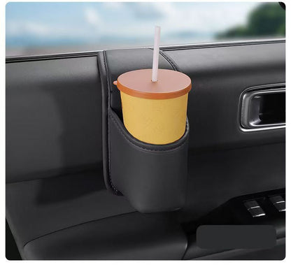 🚗 Save 50%! 🧃 Leather Car Cup Holder – Wide opening, clip‑on & stylish PU ✨