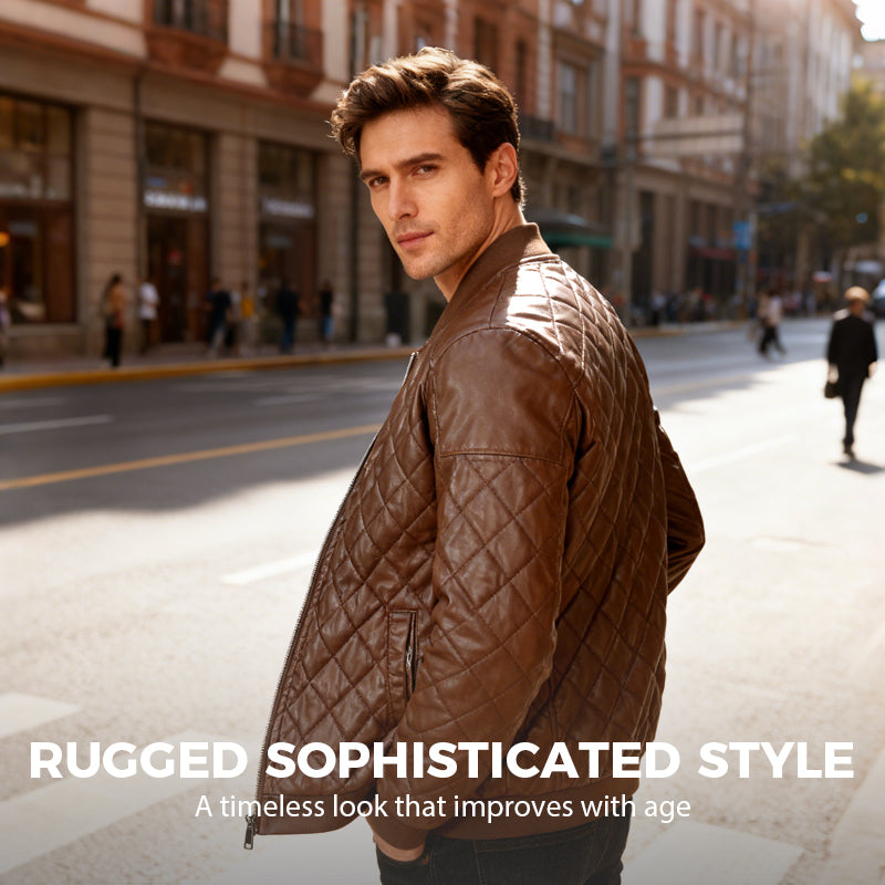 Men's Plush-Lined Leather Jacket