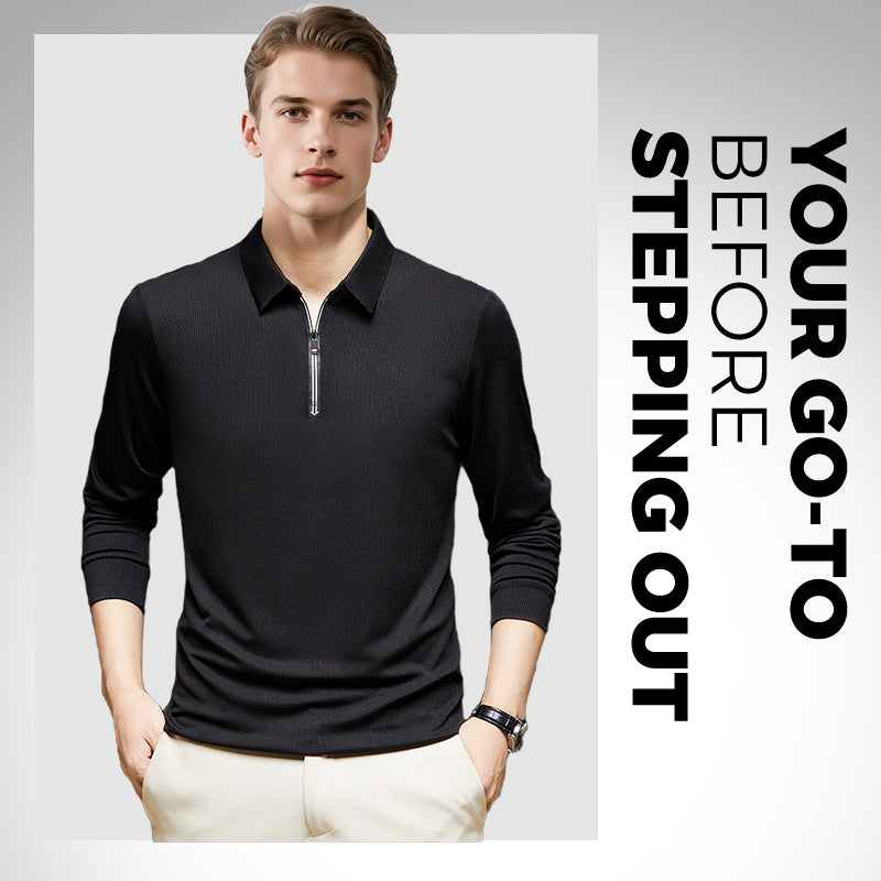 Men's Ice-Silk Lapel Shirt