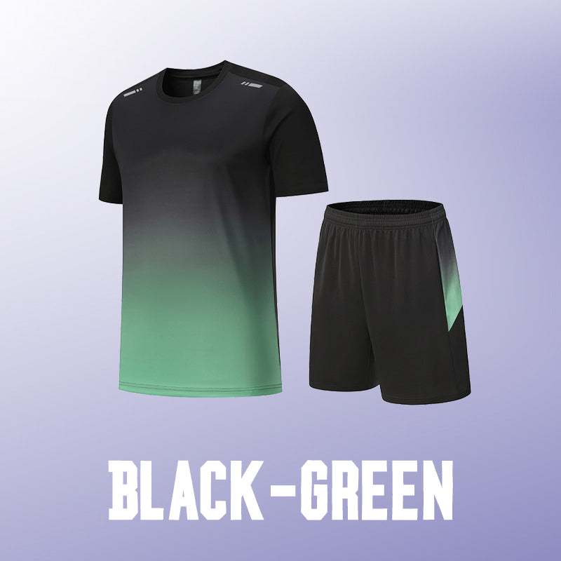 ☀️💦Men’s Loose-Fit Breathable Quick-Drying Athletic T-Shirt & Shorts Tracksuit
