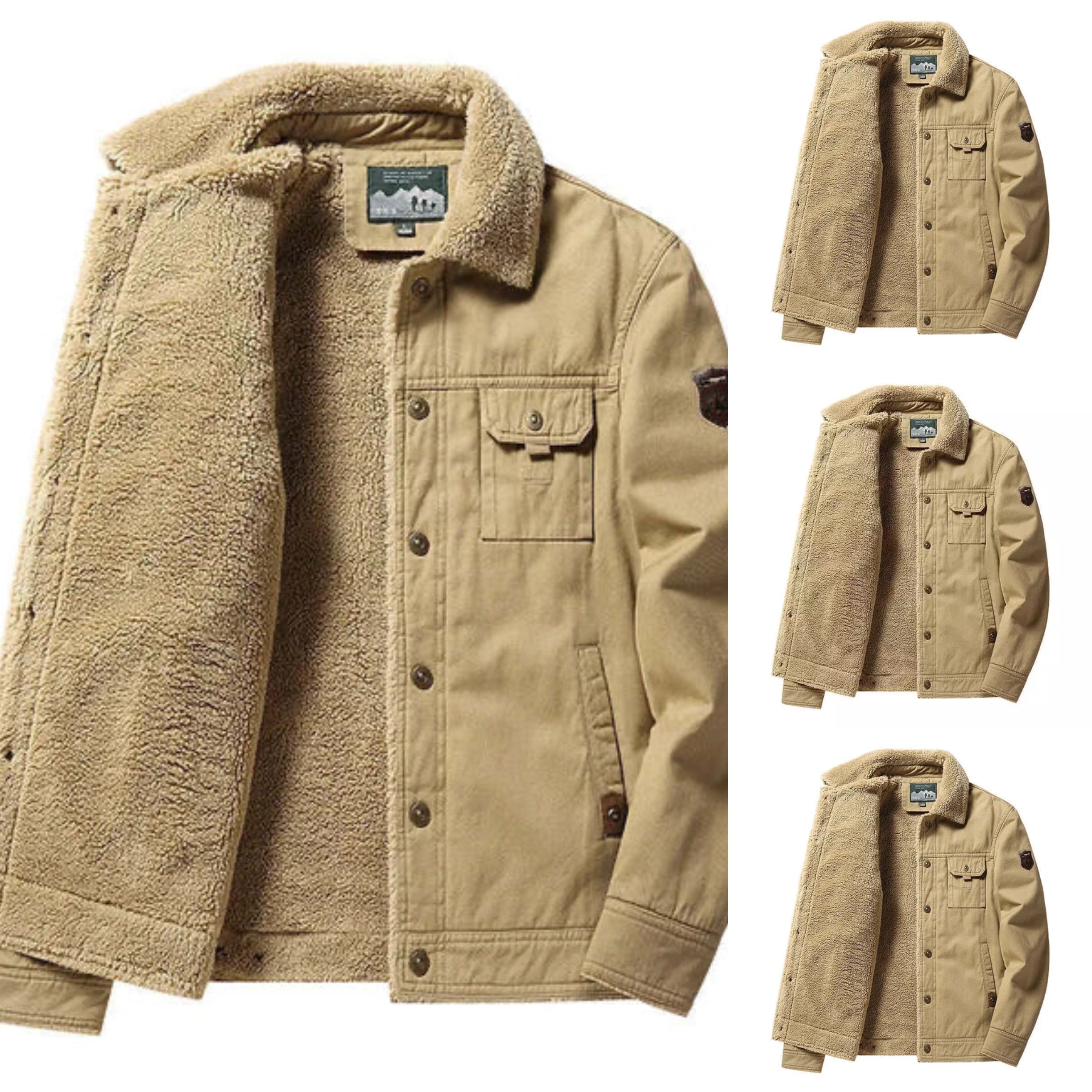 ✨Cozy and warm✨Men's Fleece Thickened Casual Thermal Jacket