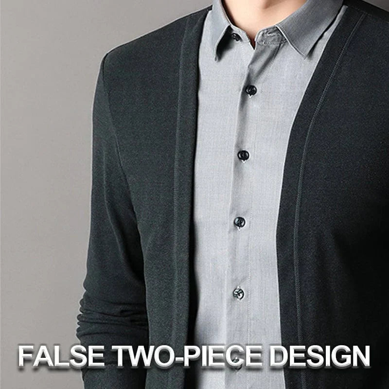 🔥Men's Double-layer seagull collar polo shirt. 👔✨