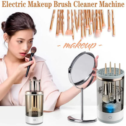 💖 50% OFF! ✨ AUTOMATIC MAKEUP BRUSH CLEANER - Deep Cleaning in 3 Minutes, Compact & Portable for Travel, USB Charging with Quiet Operation 🌸🚿