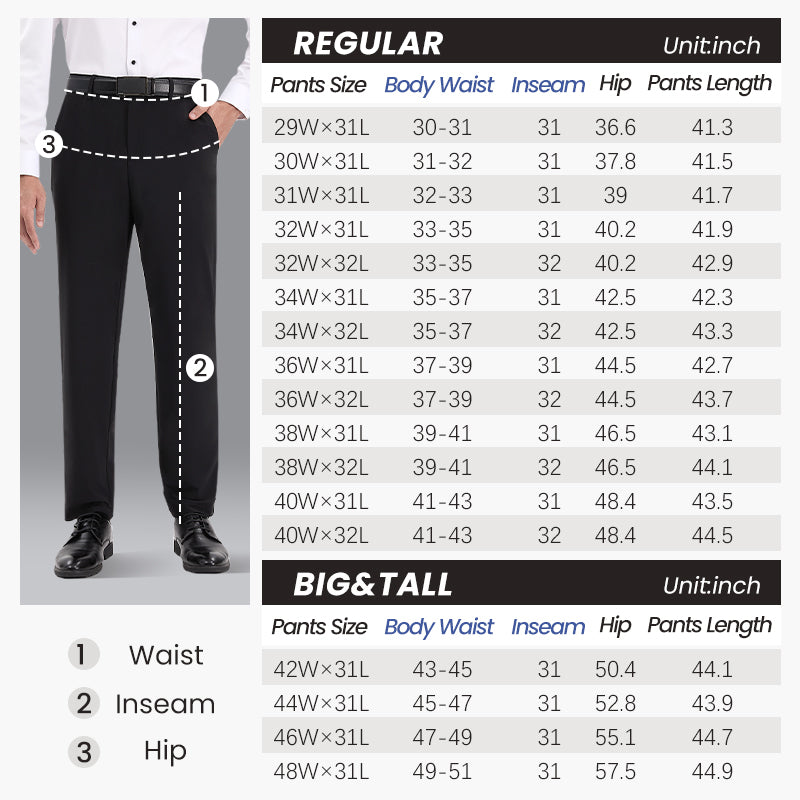 Men’s Lightweight Dress Pants – Keeps Its Shape All Day