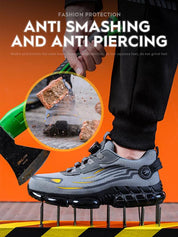 Knob-type anti-slip and anti-puncture 🛠️work safety shoes👟