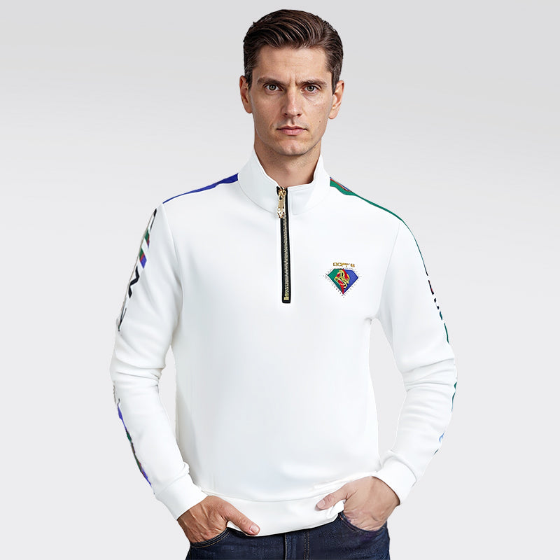 Men's Half-Zip Stand Collar Jacket
