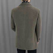 FREE SHIPPING🎁Men’s Stylish Notched Lapel Winter Tweed Jacket with White Duck Down Lining