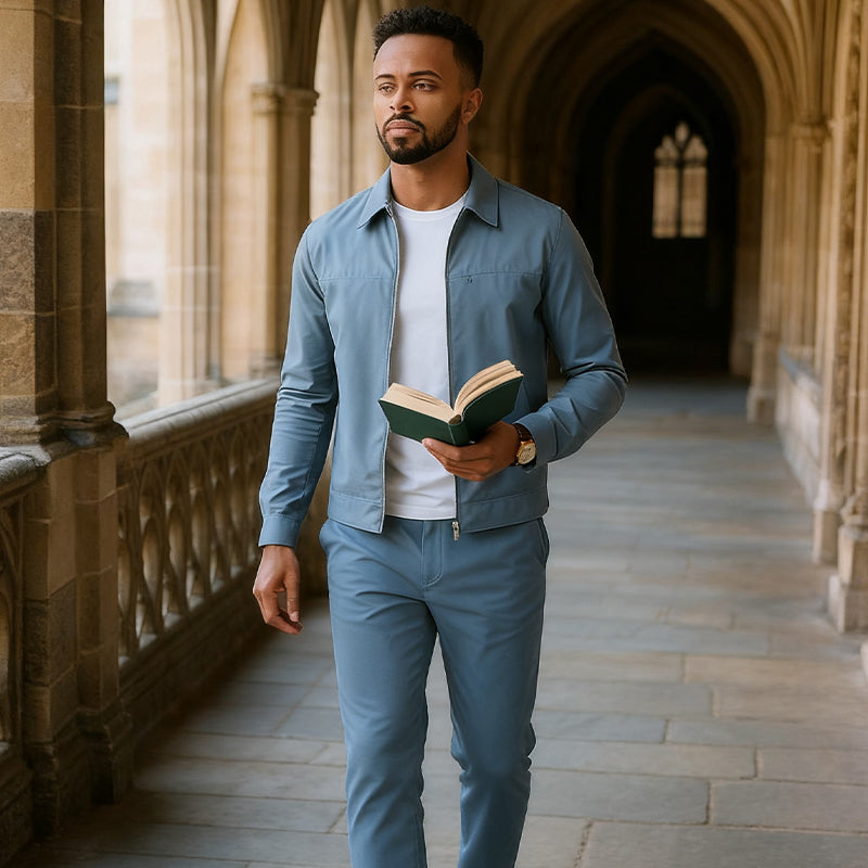 ✈️Free Shipping✈️Men’s Casual Solid Color 2-Piece Set – Jacket & Pants