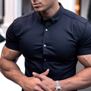 ✨Fliwos Men's Short Sleeve 4-Way Stretch Shirt