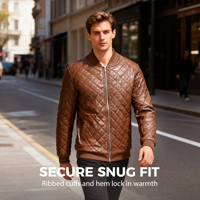Men's Plush-Lined Leather Jacket