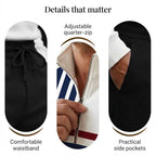 🔥🧵 Men's Graphic Print Pullover & Pants Set – Bold streetwear style. Ultimate comfort for lounging or errands👖