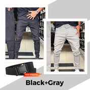 👖Men’s Casual Slim-Fit Solid Color Pants+Belt (✈️Free Shipping)