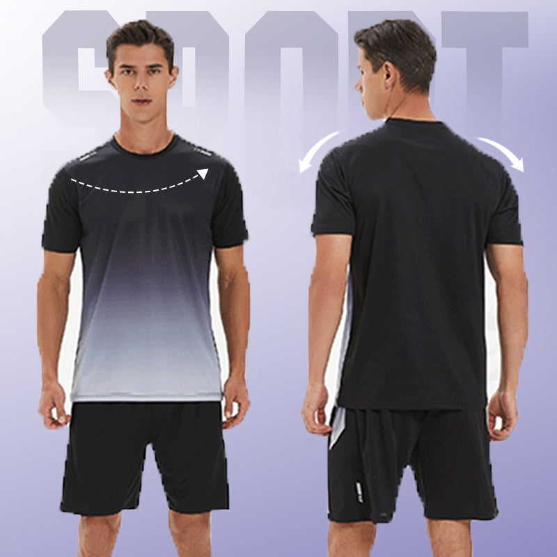 ☀️💦Men’s Loose-Fit Breathable Quick-Drying Athletic T-Shirt & Shorts Tracksuit