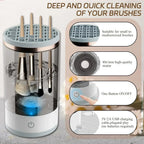 💖 50% OFF! ✨ AUTOMATIC MAKEUP BRUSH CLEANER - Deep Cleaning in 3 Minutes, Compact & Portable for Travel, USB Charging with Quiet Operation 🌸🚿