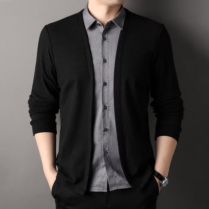 🔥Men's Double-layer seagull collar polo shirt. 👔✨