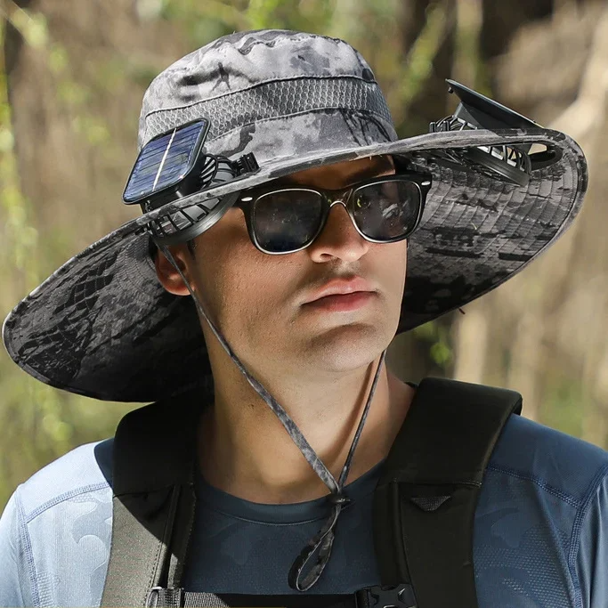 🔥Manufacturer's Sale $100 off🔥Outdoor Wide Brim Sun Hat With Solar Fan