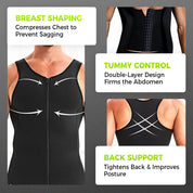 Men’s Zip-Up Waist Trainer Tank Top
