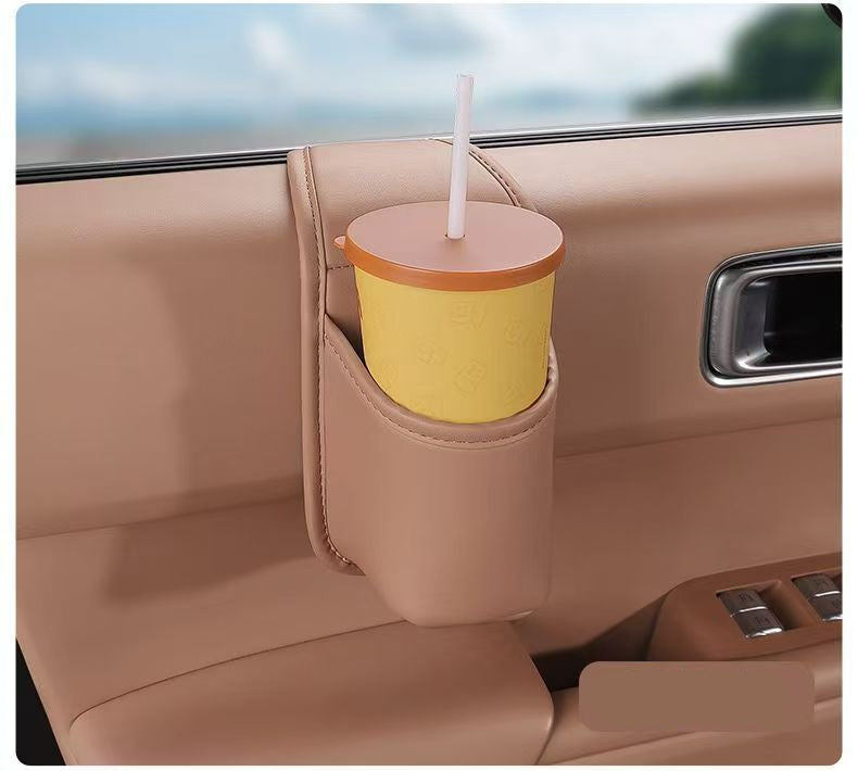 🚗 Save 50%! 🧃 Leather Car Cup Holder – Wide opening, clip‑on & stylish PU ✨