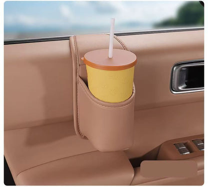 🚗 Save 50%! 🧃 Leather Car Cup Holder – Wide opening, clip‑on & stylish PU ✨