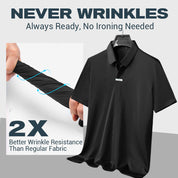 🔥Summer clearance👑Fliwos Men’s Breathable Casual Lapel Wrinkle-free T-shirt