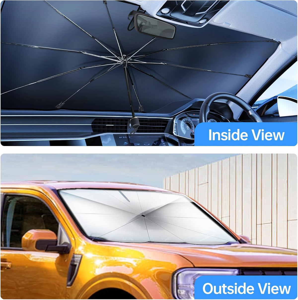 🔥Last Day 50% OFF - 2026 Upgraded Car Windshield Sun Shade Umbrella