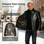 💥Men’s Warm Plush Lining Leather Jacket Coat🔥BUY 2 FREE SHIPPING
