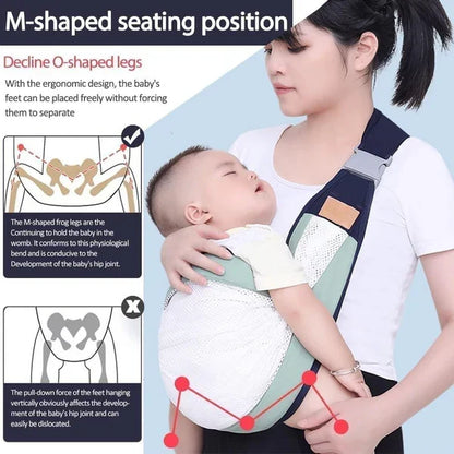 👶 Ergonomic Baby Wrap Carrier | Hip-Healthy M-Seat, Hands-Free for Newborns to 36 Months