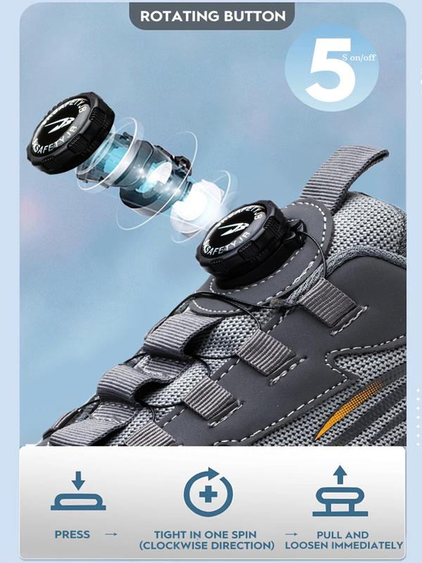Knob-type anti-slip and anti-puncture 🛠️work safety shoes👟