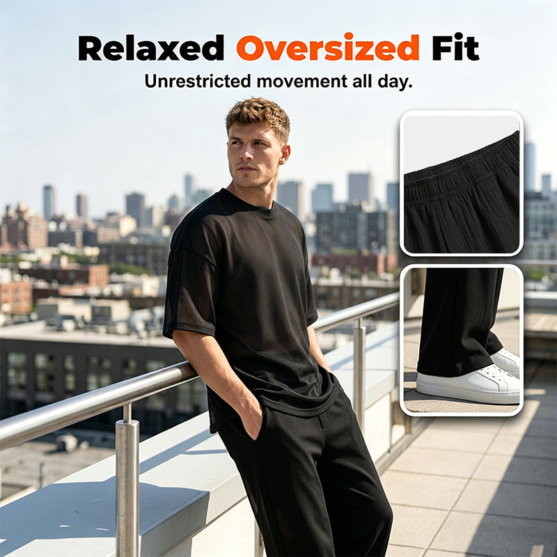 🎁2026 New Arrivals 50% OFF💥Men's T-Shirt & Wide-Leg Pants 2-Piece Set