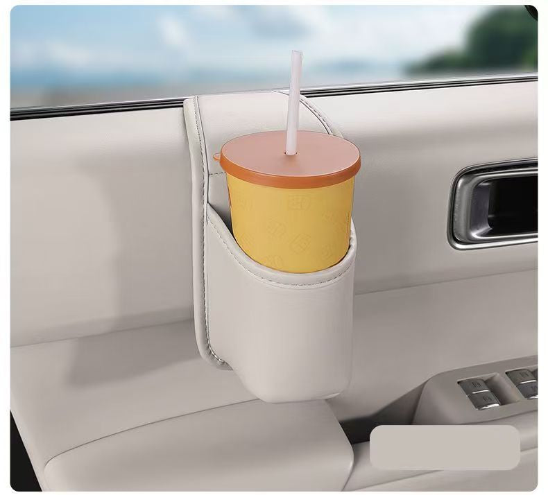 🚗 Save 50%! 🧃 Leather Car Cup Holder – Wide opening, clip‑on & stylish PU ✨