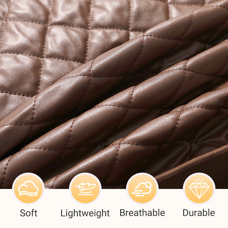 Men's Plush-Lined Leather Jacket