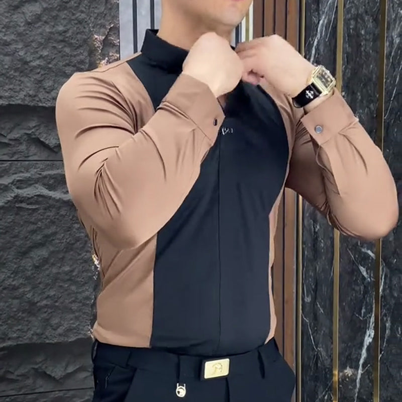 😎☀️Men's Stylish Color-Block Shirt
