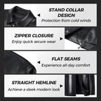 Men's Premium Leather Motorcycle Protective Jacket