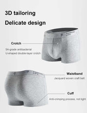 😎Antibacterial Cotton Boxer Briefs [Plus Size]