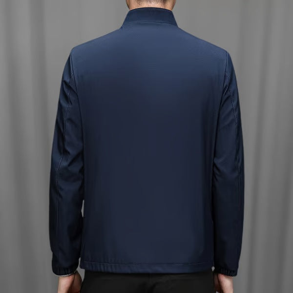 Men's Standing Collar Zipper Casual Jacket
