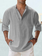 🔥Men's Cotton Linen Casual Long Sleeve Shirt