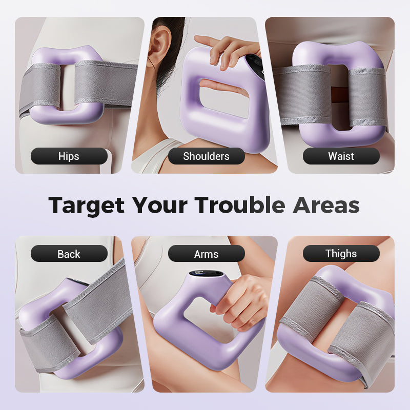 🏆Handheld Fascia Massage Ring | 5-Speed Deep Tissue with Adjustable Strap for Neck & Back🌿👑