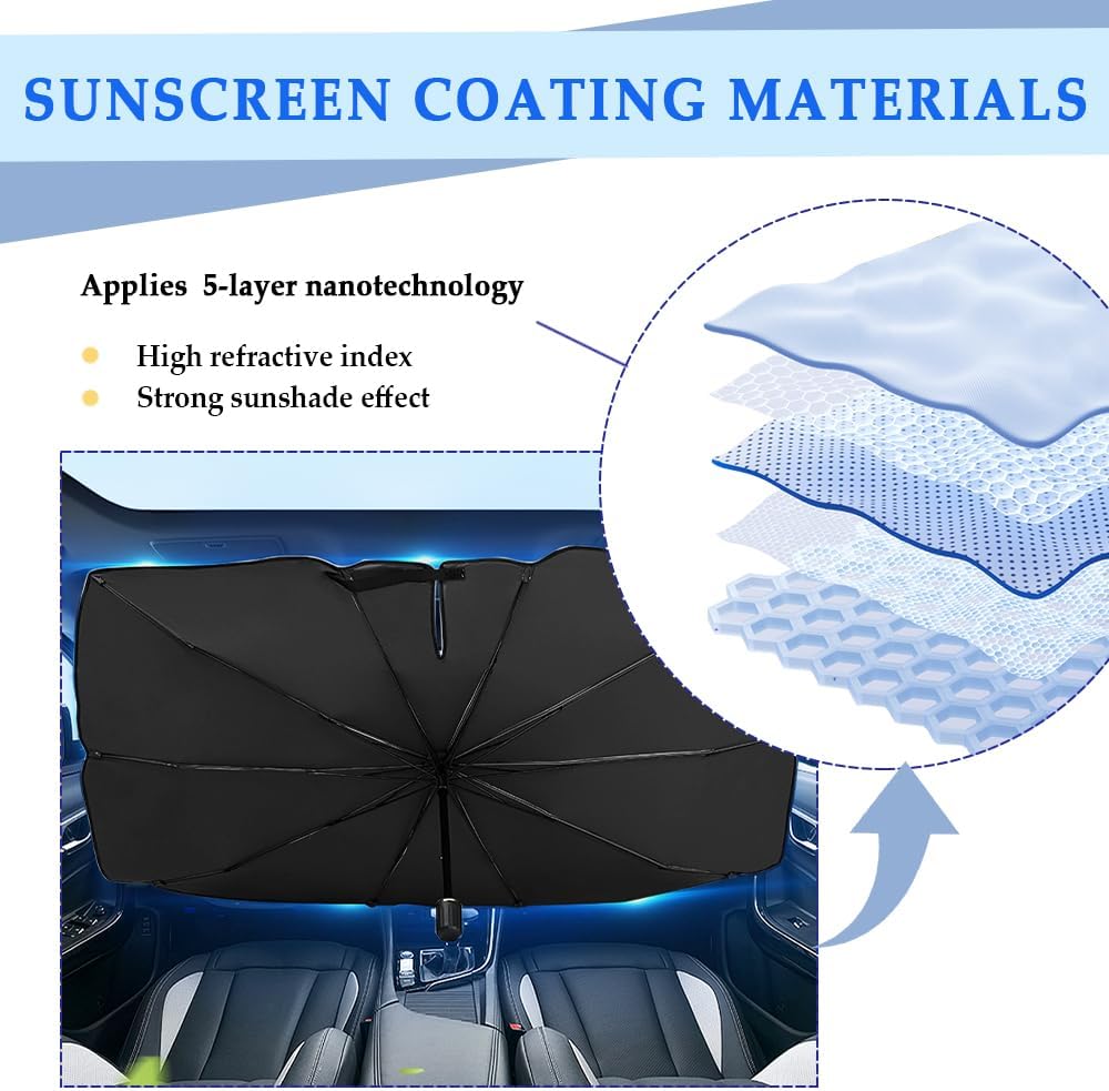 🔥Last Day 50% OFF - 2026 Upgraded Car Windshield Sun Shade Umbrella