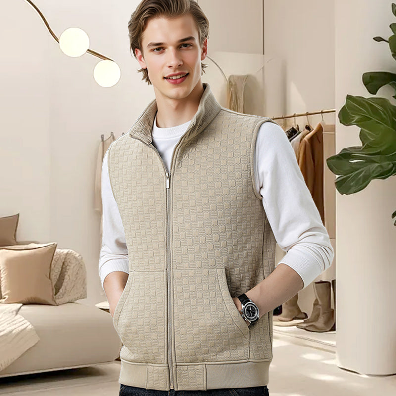 Men’s Solid Color Stab-Proof Vest Coat