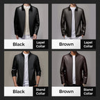 Men's Premium Leather Motorcycle Protective Jacket