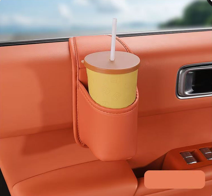 🚗 Save 50%! 🧃 Leather Car Cup Holder – Wide opening, clip‑on & stylish PU ✨