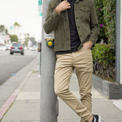 👖Men’s Casual Slim-Fit Solid Color Pants+Belt (✈️Free Shipping)