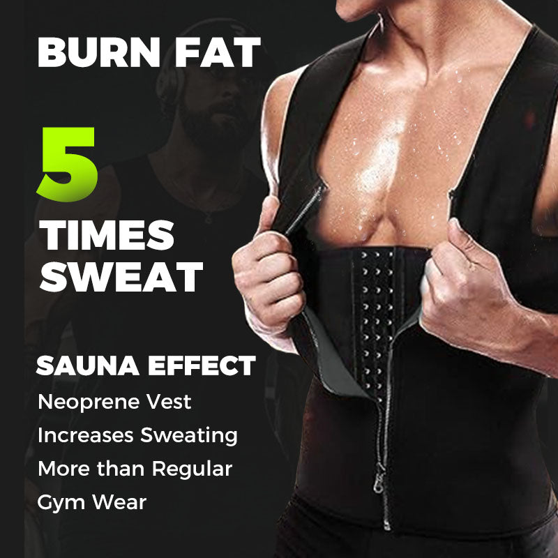 Men’s Zip-Up Waist Trainer Tank Top