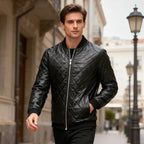 Men's Plush-Lined Leather Jacket