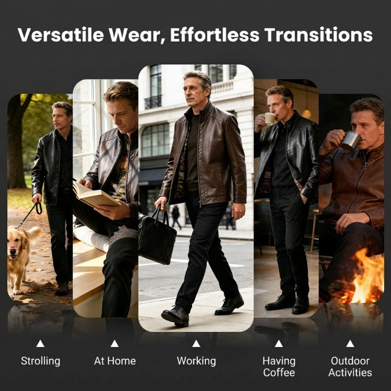 💥Men’s Warm Plush Lining Leather Jacket Coat🔥BUY 2 FREE SHIPPING