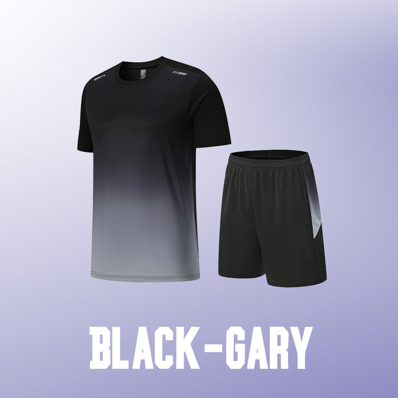 ☀️💦Men’s Loose-Fit Breathable Quick-Drying Athletic T-Shirt & Shorts Tracksuit