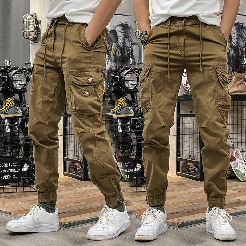 Men's Multi-Pockets Drawstring Waist Cargo Pants