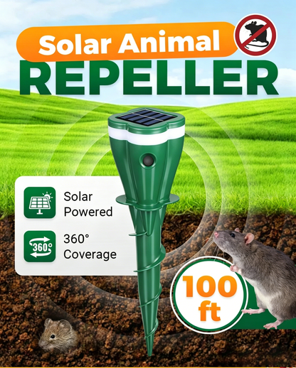 🌸Spring Sale ☘️Outdoors Solar Powered Waterproof Screw Mole Repellent