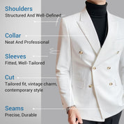 ✨Elite Men's Casual Double-Breasted Premium Suit Jacket