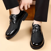 💥Free Shipping ✈️All-Day Comfort Knob Design Breathable Mesh Leather Shoes